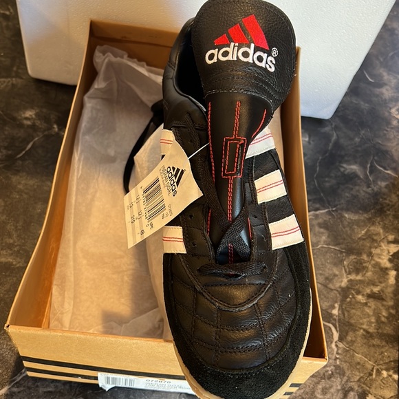 Adidas Iseran Goal Indoor Soccer Shoes Black-White - Picture 4 of 8